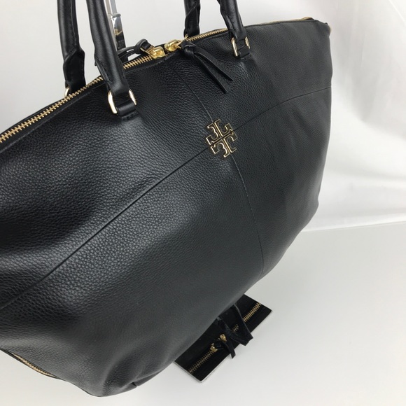 Tory Burch Handbags - Tory Burch Ivy Black Leather Slouchy Satchel 32163